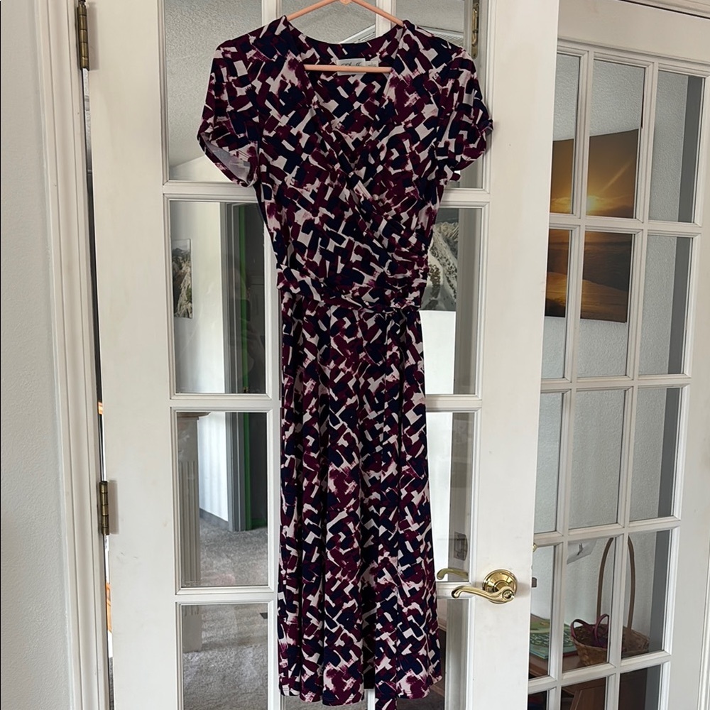 Elegant Geometric Print Dress